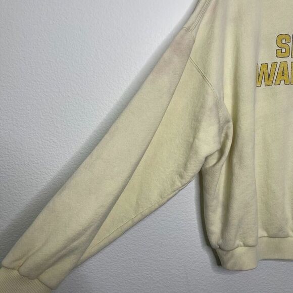 SMFK Sweatshirt Medium Pullover Yellow Compass College Oversize Campus Logo - Picture 4 of 11